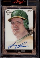 2021 Leaf Art of Sport Jose Canseco Bronze Auto SSP