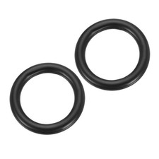 2Pcs 0.8" Metal O Ring Seamless 304 Stainless Steel Rings Black 4mm x 20mm