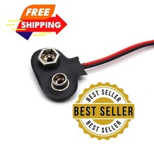 New Pack of 2x 9V Battery Connector Snap Clip Wire Connector Lead Holder T Type