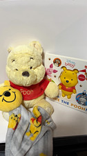 Disney Baby Winnie the Pooh Plush Bear Lovey Blanket Beige/Red Unisex 0 