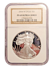 2004 W EAGLE S 1 Dollar PF 69 ULTRA CAMEO