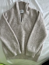 Zara Kids Ribbed Half Zip Sweater