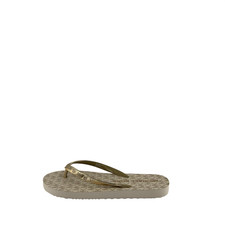 Michael Kors Women Signature Logo Flip Flops Gold 7