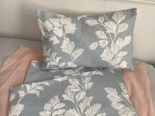 2 Laura Ashley Waxham Fabric Bolster  Cushion Covers Duck Egg Blue 18” X 12”