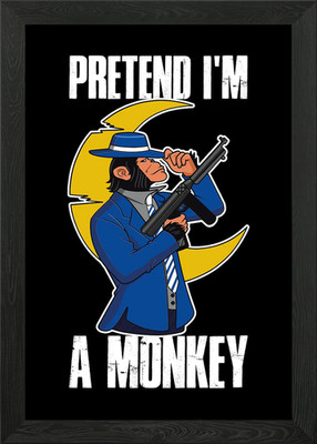 Gerahmtes Wandbild Poster Leinwanddruck Bild Pretend Im A Monkey