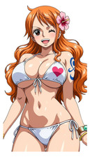 2136 Nami Sticker, Made In USA, Laminated, Waifu, Sexy, Busty, Curvy, Ginger