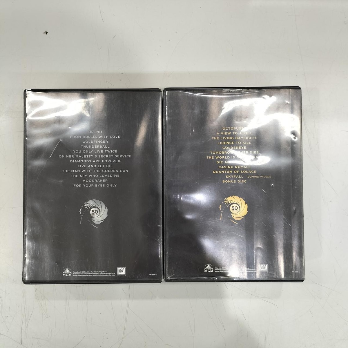 007 50th Anniversary Edition Blu ray BOX Model Number MGXA53673