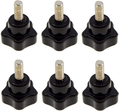 M6 Star Hand Knobs Tightening Screw Male Thread Stud Clamping Handle Grip Plasti