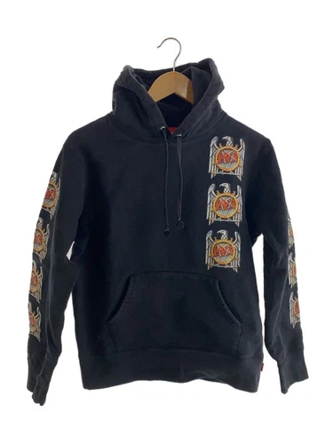 Supreme Felpa con Cappuccio 16AW Eagle Felpa con Cappuccio S Cotone Nero Usata