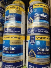 Similac 360 Total Care Non-GMO Infant Formula w/Iron 30.8oz Exp 03/27. 4 Cans