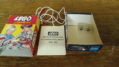 Vintage 50er Jahre verpackt Lego System 245 Leuchtblock