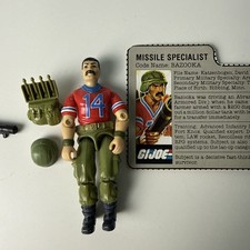 Vintage 1985 Gi Joe Bazooka Missile Specialist 100% Complete w/ Filecard