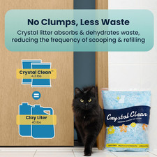 Crystal Clean Premium Fresh Scent Crystal Cat Litter Odor Control 5X Faster Best