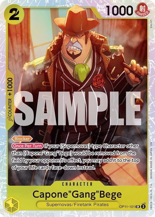OP11-101 Capone""Gang""Bege : Super Rare English One Piece TCG Card : OP11: A Fist