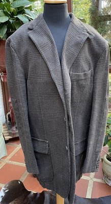 ETRO Milano Sport-Jackett Joppe Braun-Blau Kariert Modell Hunter Gr. 52