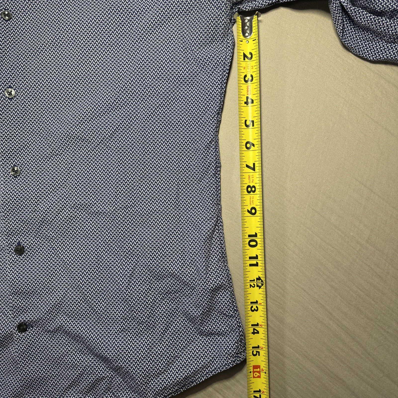 Vince Geometric Pattern Button Down Long Sleeve S… - image 9