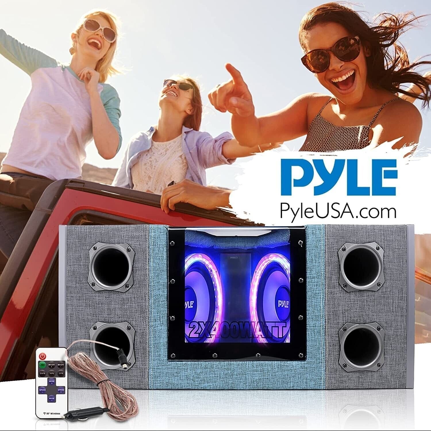 Pyle 8" Dual Series Vented Subwoofer Enclosure for Car Audio - High Powered