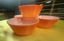 Vintage Anchor Hocking Fire-King Small Orange Bowl 5" Milk Glass Set Of 4