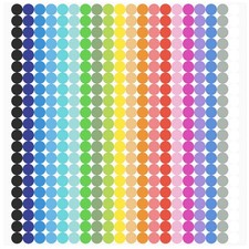 6720 PCS Small Dot Stickers - Round Color Coding Labels in 20 Colors