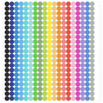 CENTRALDEPOT247 6720 PCS Small Dot Stickers - Round Color Coding Labels in 20 Colors