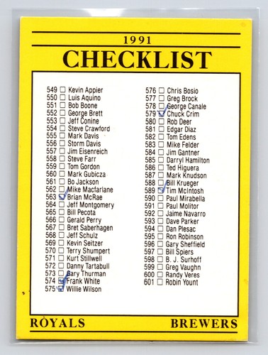 1991 Checklist #719