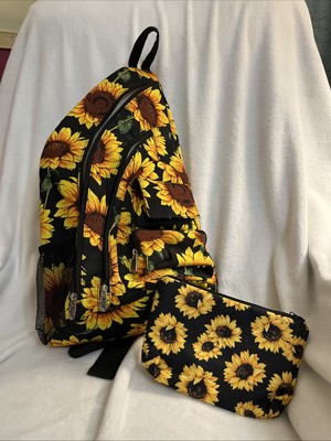 Canvas NGIL Sunflower Sling Backpack-crossbody-Purse w/makeup bag