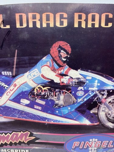 Vintage Larry "Spiderman" McBride, Top Fuel Drag Racing firmato 8,5x11" immagine a colori - Foto 5 di 6