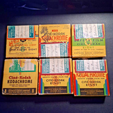 8mm Home Movies 6 Color B W Kodak 1940s XMAS/Skating/Coast