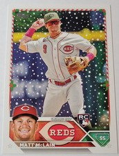 Matt McLain RC 2023 Topps Holiday Cincinnati Reds Baseball Rookie Card MLB SS. rookie card picture