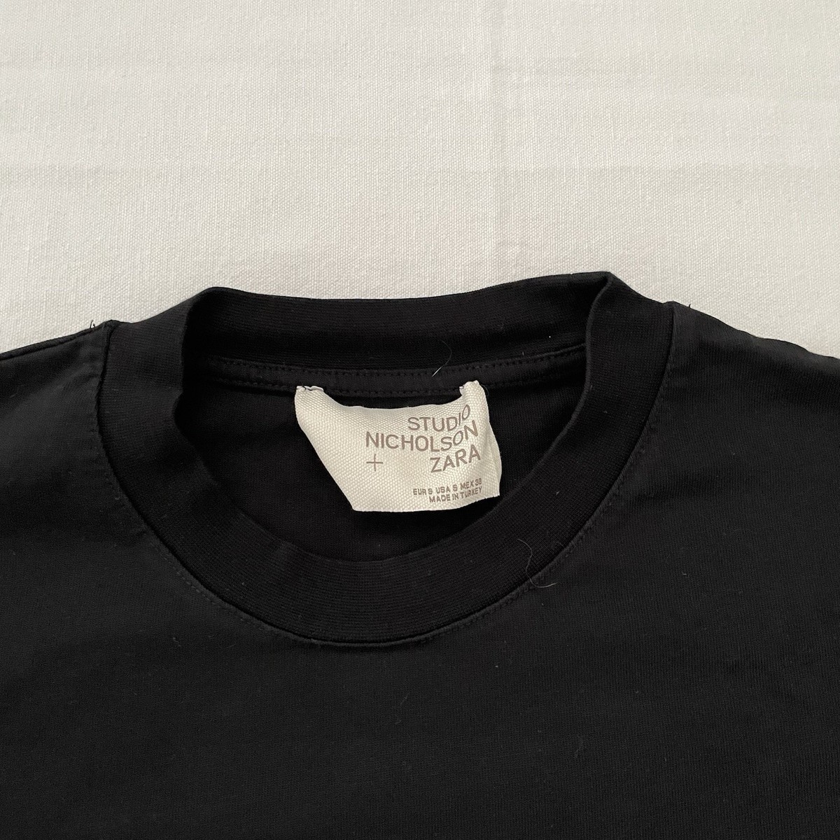 未使用［STUDIO NICHOLSON　Zara］BOXY FIT TOPS Zara Studio Nicholson T Shirt Men S Oversized Black Minimalist
