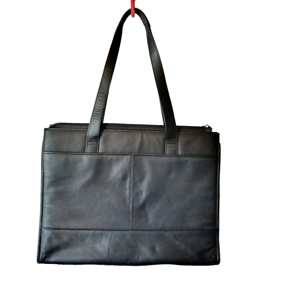 Notebook/carteira/bolsa de ombro Kenneth Cole Reaction preta viagem de negócios - Imagem 2 de 4