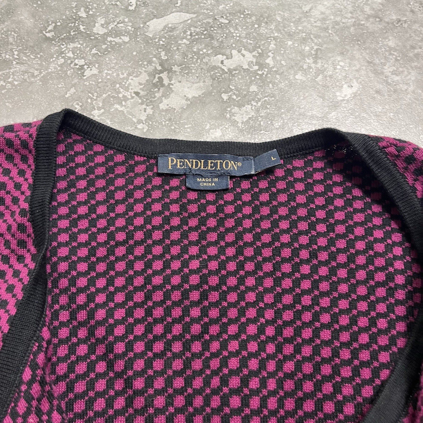 Pendleton Cotton Knit Button Cardigan Sweater Pin… - image 7