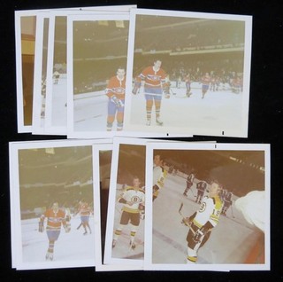 (10) 1971 NHL Hockey Color Candid Snapshot Photograph Signed Type 1