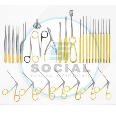 Tympanoplasty Instruments Set of 30 Pcs ENT Micro Ear Surgery German Quality