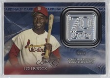 2021 Topps 70th Anniversary Manufactured Logo Series 2 Blue Lou Brock Patch 14do