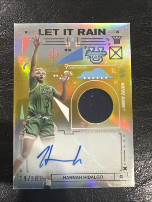 HANNAH HIDALGO 2024-25 BOWMAN U BEST LET IT RAIN PATCH GOLD AUTO /50 NOTRE DAME