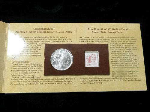 2001 United States American Buffalo Coin and Currency Set in OGP