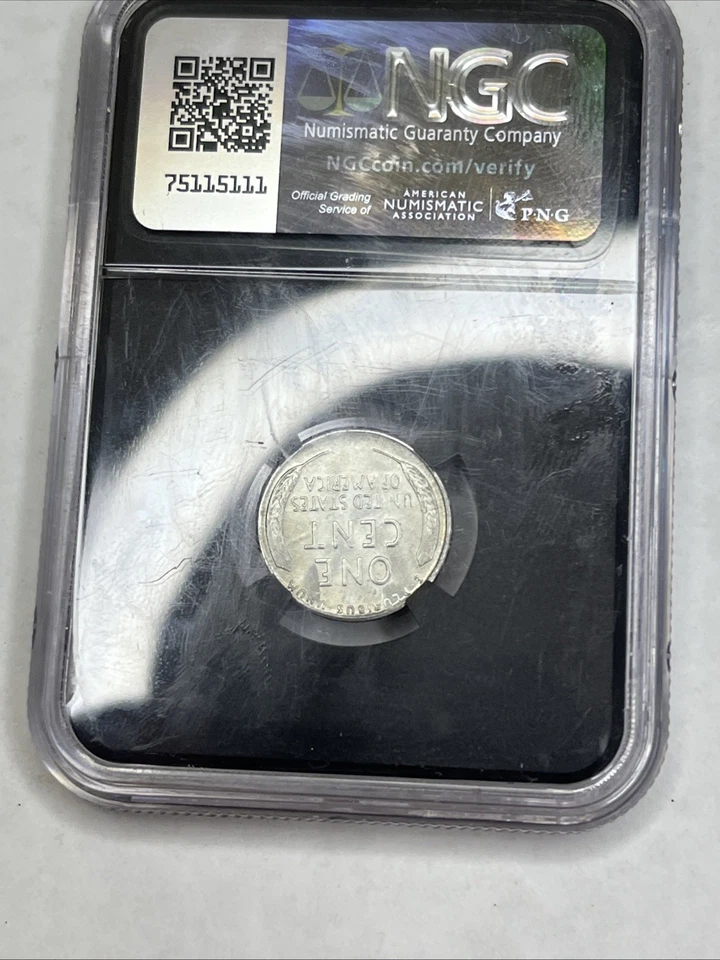 1943 1C Lincoln Wheat Cent Steel Penny Original  Bag Fragment MS66 Philadelphia - Image 3 of 4