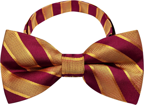 Silk Bow Ties for Men Striped Pre-tied Adjustable Bowties Woven Jacquard Formal - 第 6/12 張圖片
