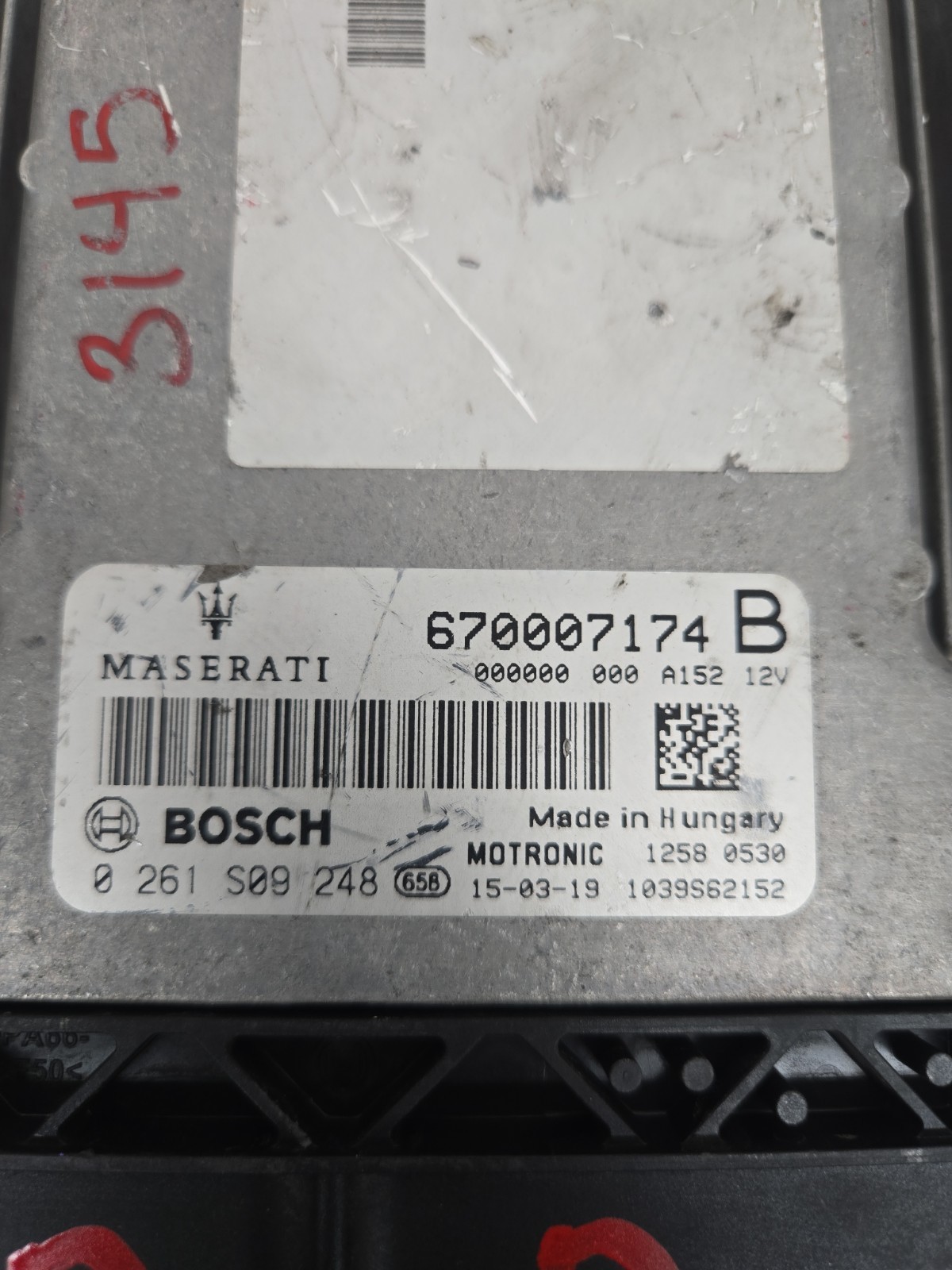 Maserati Ghibli S Q4 Engine control unit P/N 670007174
