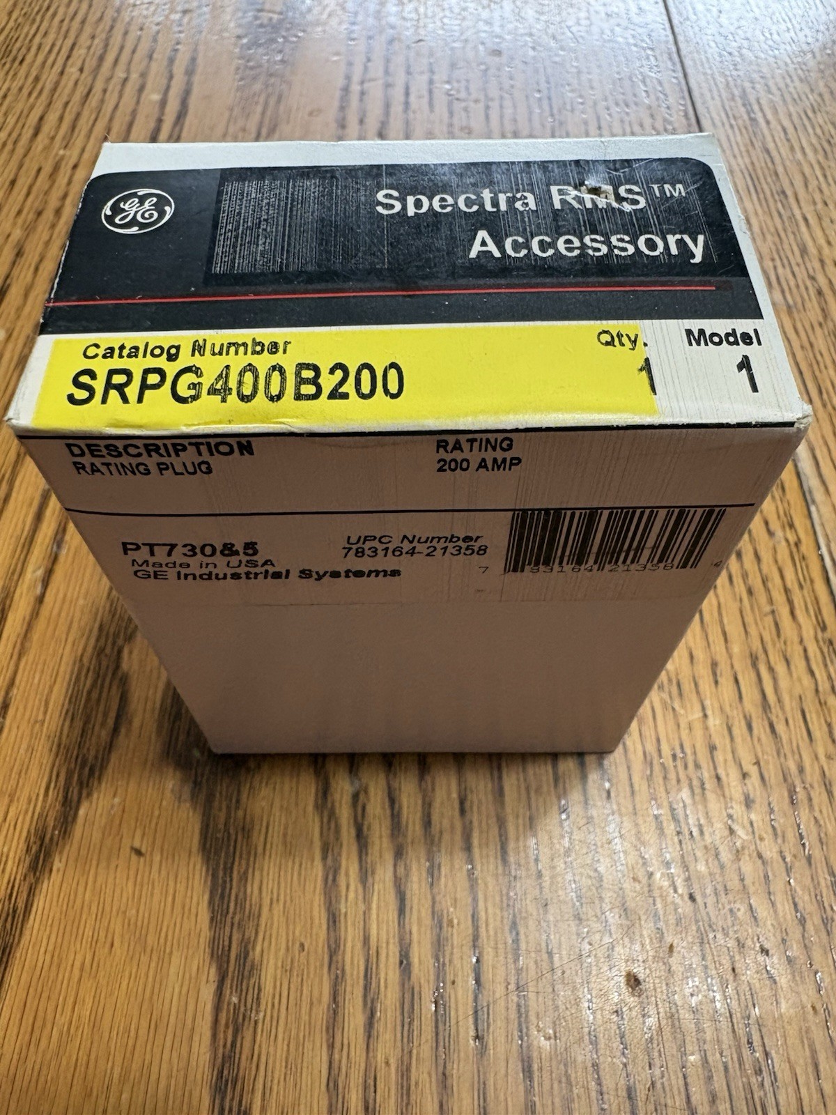 GE SPECTRA RMS RATING PLUG SRPG400B200 for SGHB, SGHH, SGLB, SGLL, SGPB, SGPP