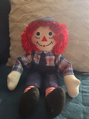 Raggedy Andy Knickerbocker Doll Plush 12-inch Vintage
