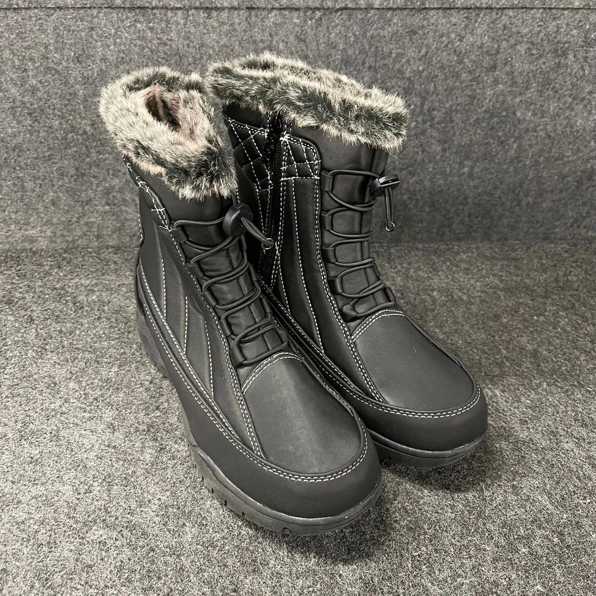 TOTES Eve Winter Boots Women's Size 8 Black 720598