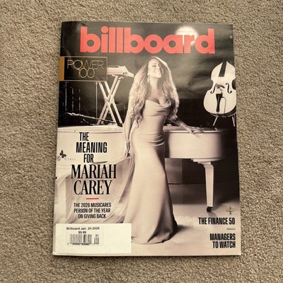Billboard Magazine January 2026 The Meaning for Mariah Carey Power 100 Big Issue