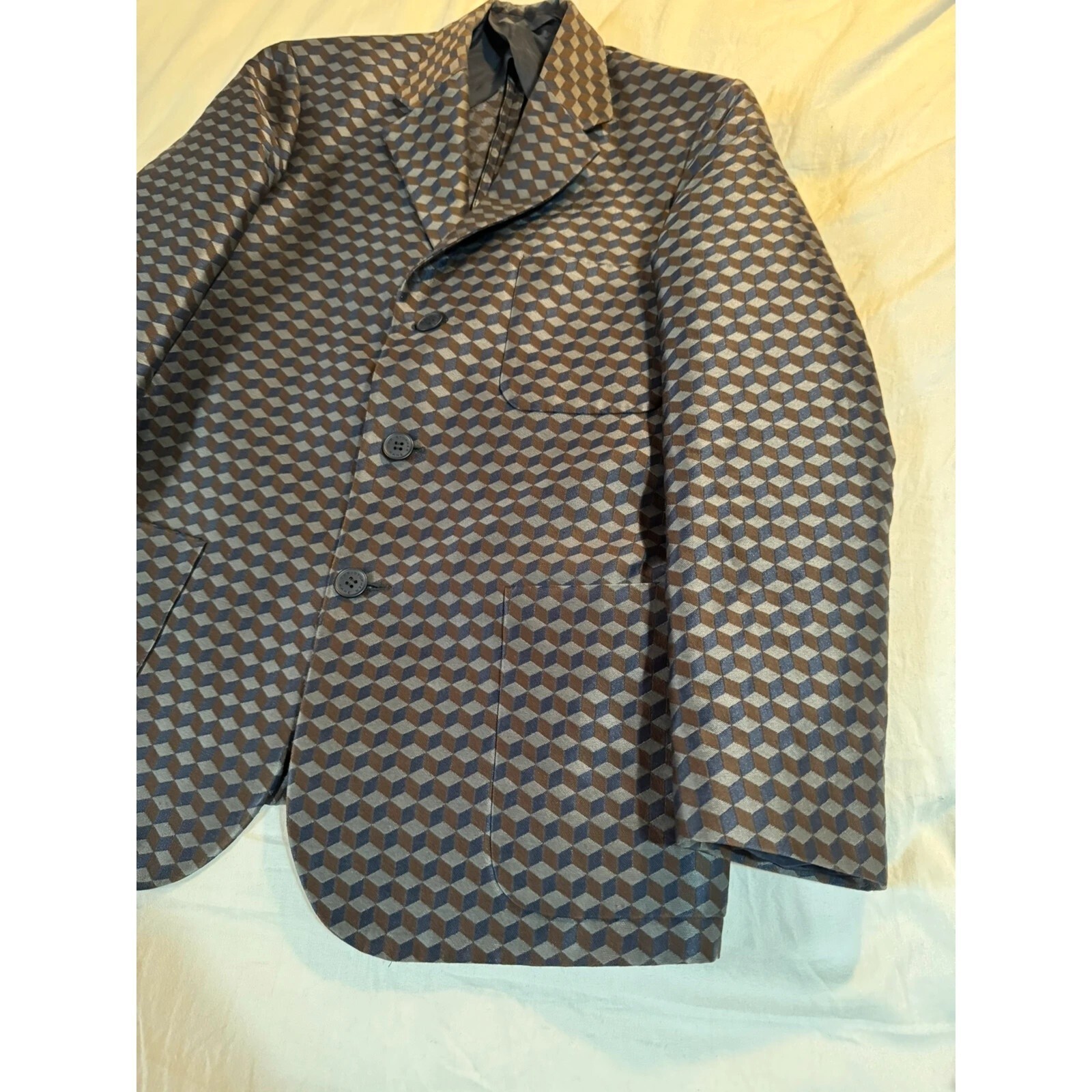 Christopher Kane Geometric Patterned Blazer 38R - image 3
