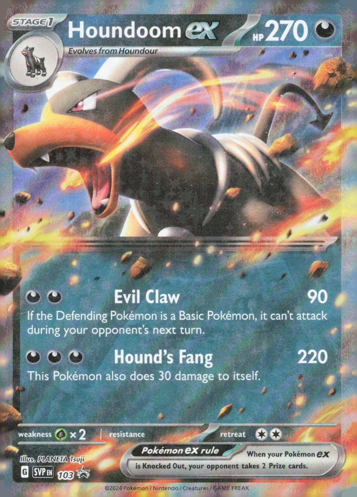 HOUNDOOM EX 103 HOLO SCARLET & VIOLET PROMO POKEMON NEAR MINT