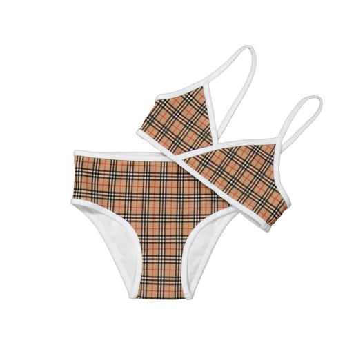 Burberry Girls Archive Beige Crosby Vintage Check Two-Piece Swimsuit - Picture 3 of 3