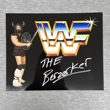 The Berzerker WWF Autographed 8x10 Signed PWI 1985 Rookie of the Year