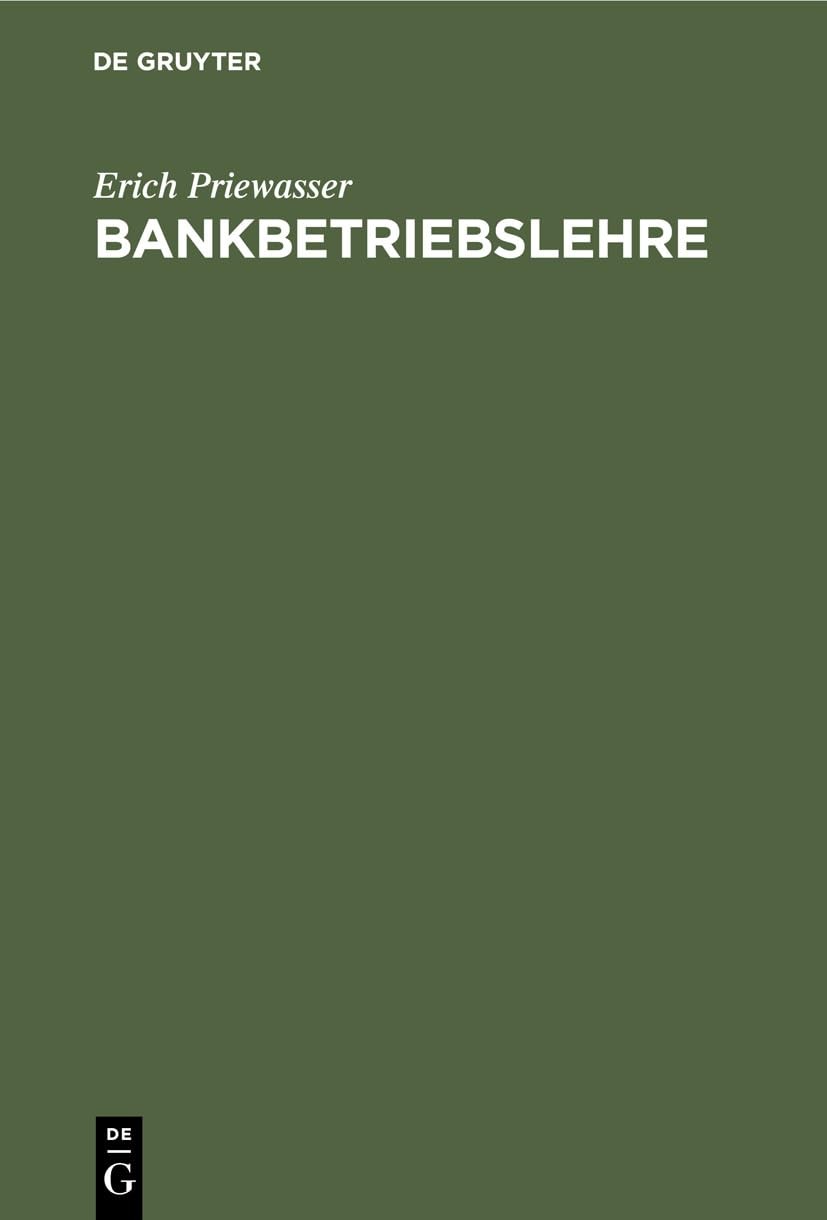 Erich Priewasser Bankbetriebslehre (Hardback)