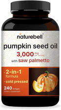 Virgin Pumpkin Seed Oil with Saw Palmetto, 240 Softgels